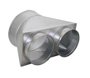 Warmluftschlauch Verteiler Dual